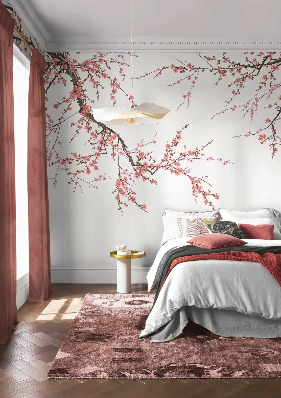 Large-scale wallpaper installation